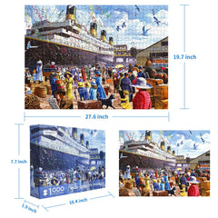 CHengQiSM 1000-piece puzzle demonstrates premium anti-glare surface for comfortable viewing.