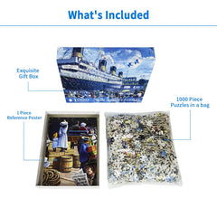 CHengQiSM jigsaw doubles as wall art after completion for nautical home decor.