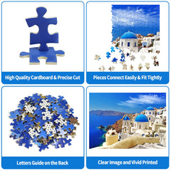 CHengQiSM Santorini landscape puzzle offering a scenic challenge for family bonding.