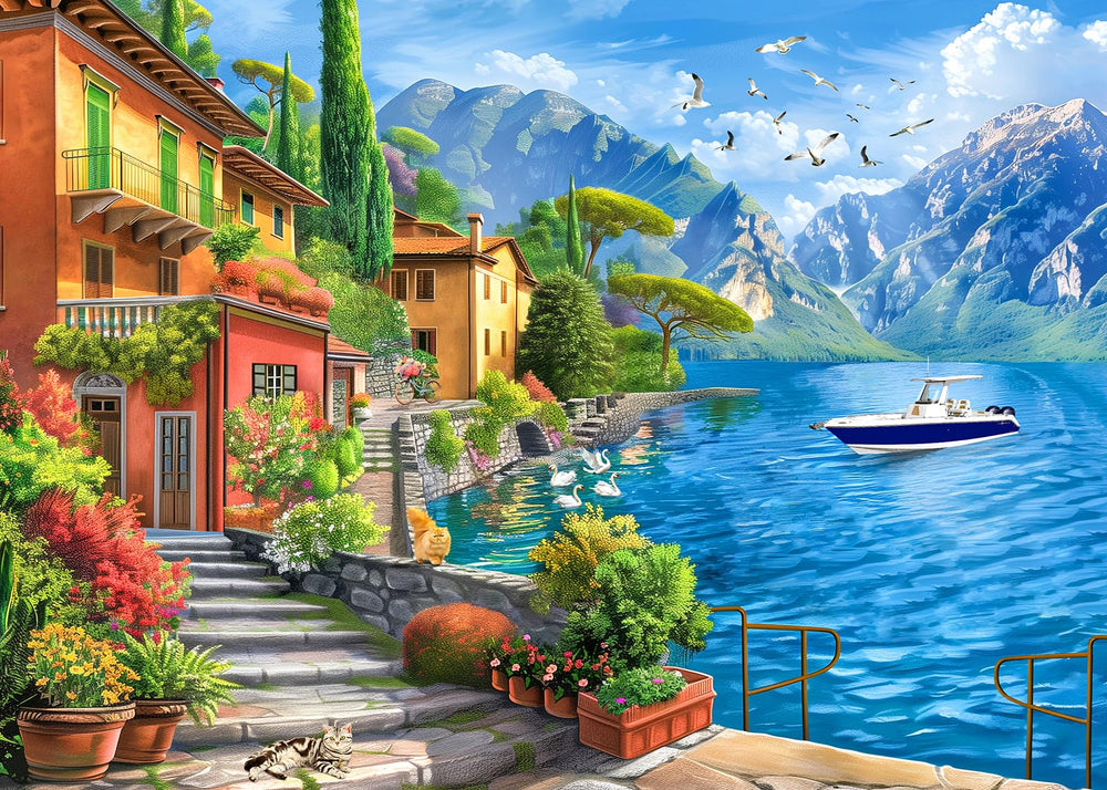CHengQiSM Seaside Resort puzzle image, seaside-resort view, ideal for mindful family evenings.