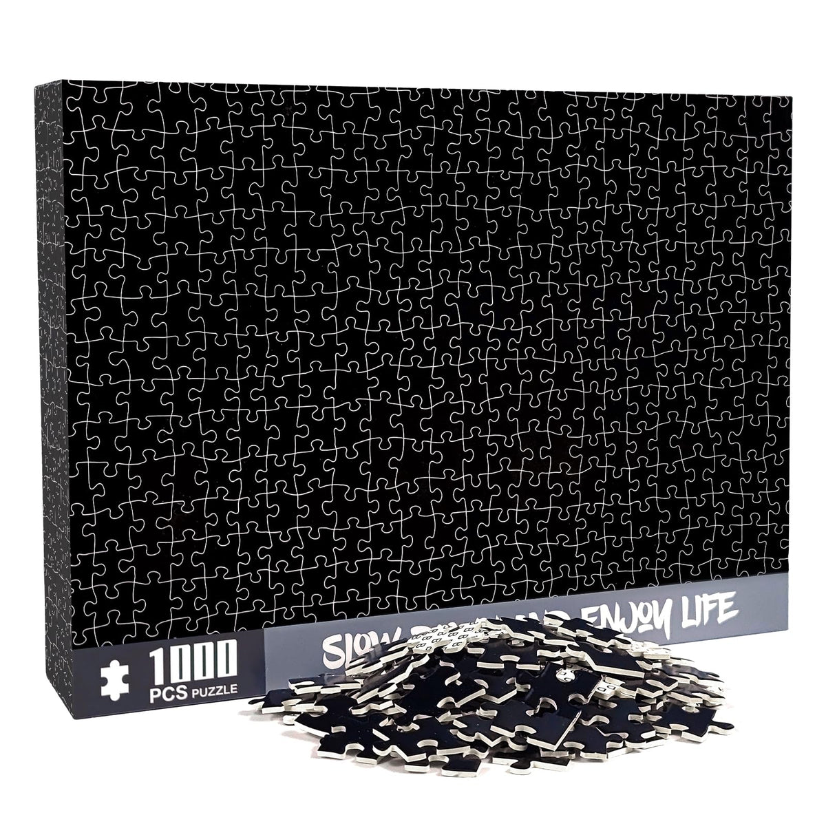 CHengQiSM solid black 1000-piece puzzle offering a focused, challenging experience for adults.