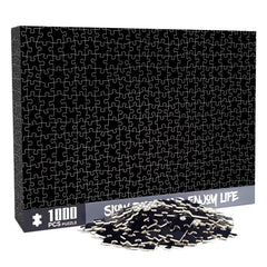 CHengQiSM solid black 1000-piece puzzle offering a focused, challenging experience for adults.