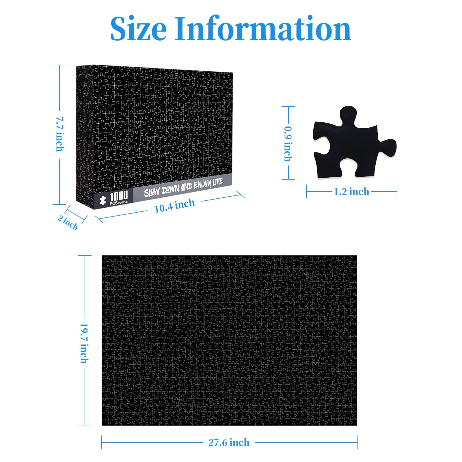 CHengQiSM 1000-piece black puzzle presents an intense, adult-friendly challenge.
