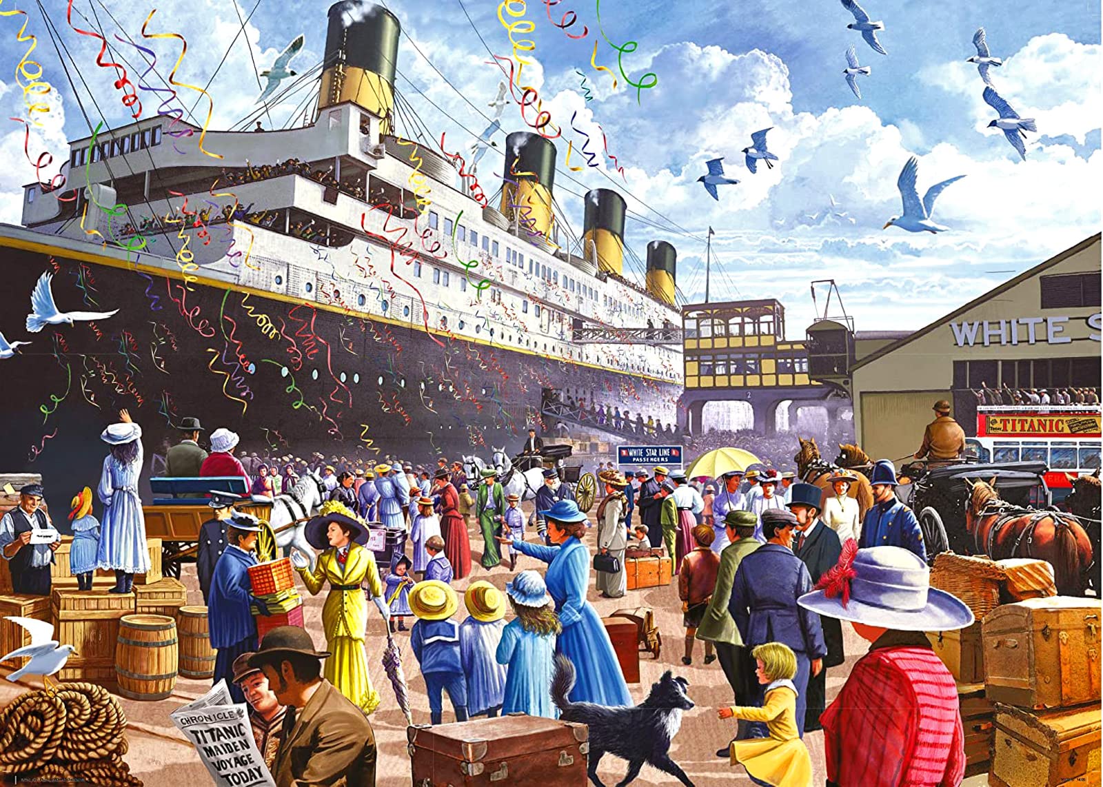 CHengQiSM Titanic puzzle image highlights a classic ocean liner for focused leisure.