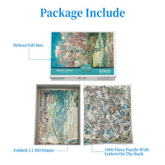 CHengQiSM Completed display option for Peach Trees in Blossom puzzle artwork.