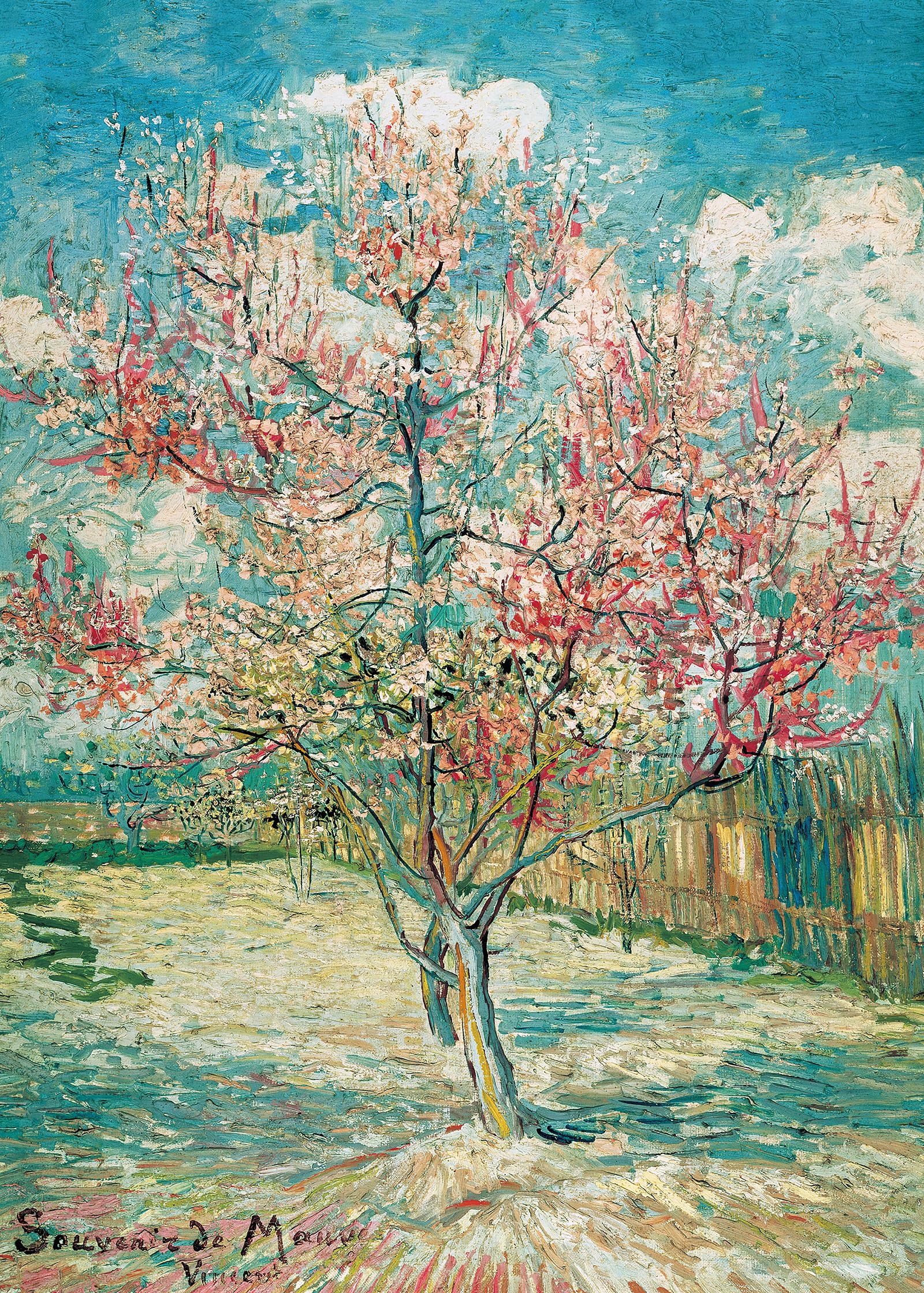 CHengQiSM Van Gogh Peach Trees in Blossom puzzle box, ready for unboxing and gifting.