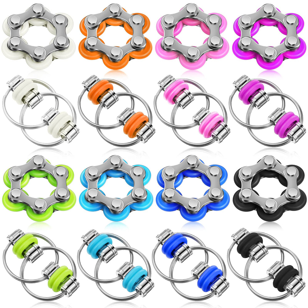 Chengu bike chain keychain in black for portable stress relief on the go