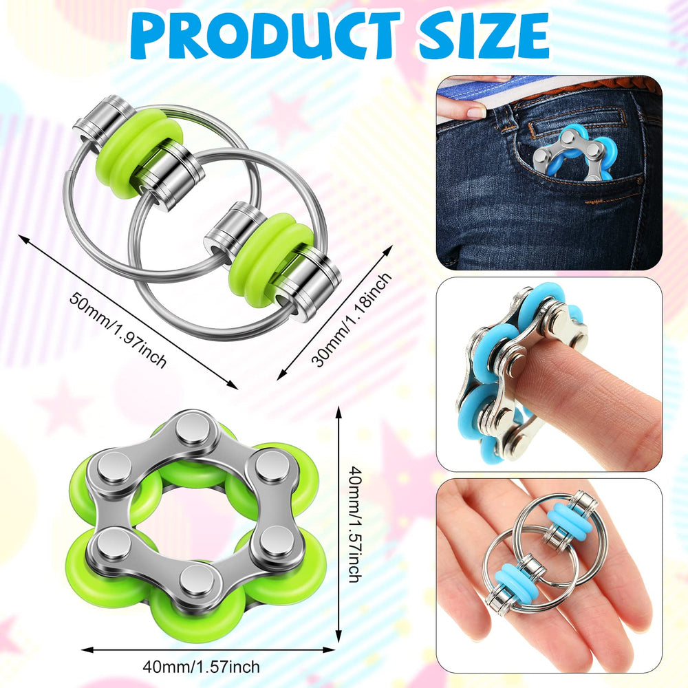 Chengu bike chain keychain in sky blue supports focus and calm during work