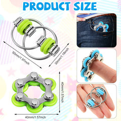 Chengu bike chain keychain in sky blue supports focus and calm during work