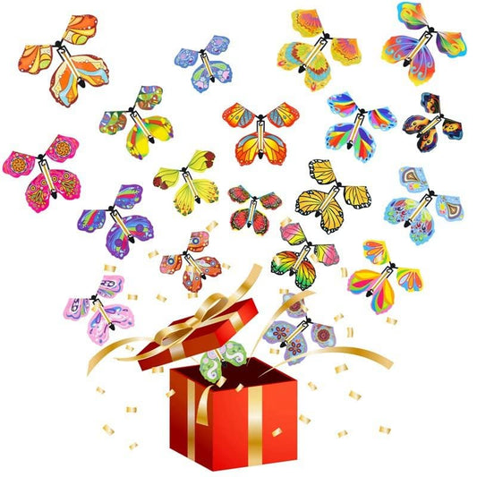 Chenkaiyang wind-up butterfly toy demonstrates simple take-off.