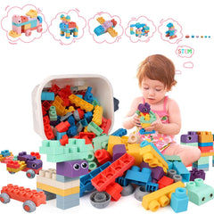 Chenxuanbro 78-pcs top stem soft building blocks for imaginative play and early STEM skills.