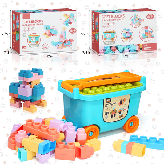 chenxuanbro soft rubber blocks close-up show safe, non-toxic textures for toddlers.
