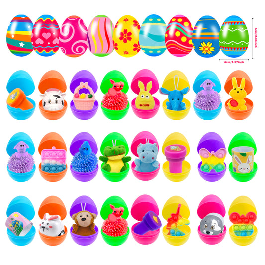 Cherislpy eggs show animal plush toys for soft, tactile play.