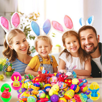 Cherislpy eggs feature animal pull-back toys for active egg hunts.