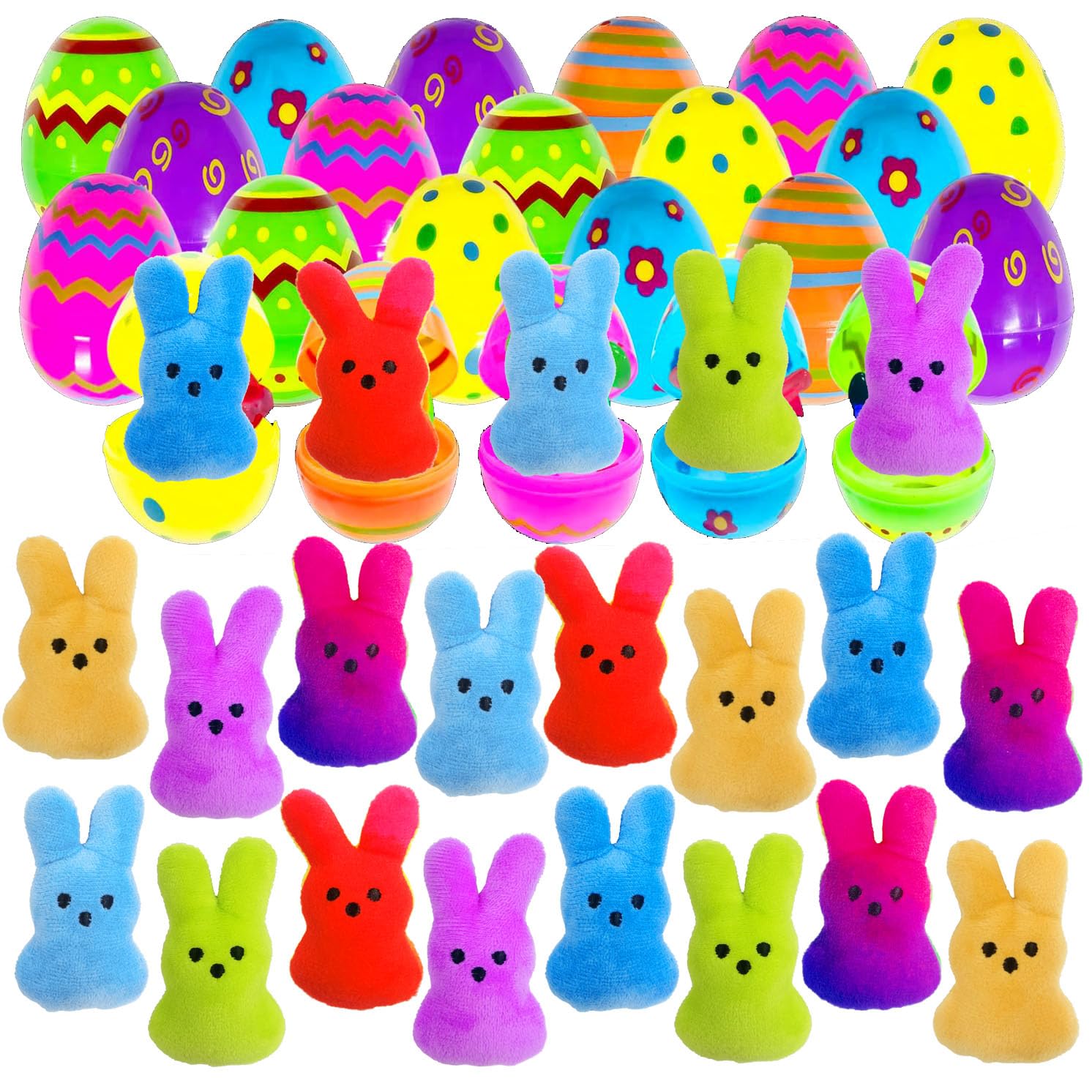 Cherislpy Easter egg with plush bunny inside, ideal for kids’ egg hunts.