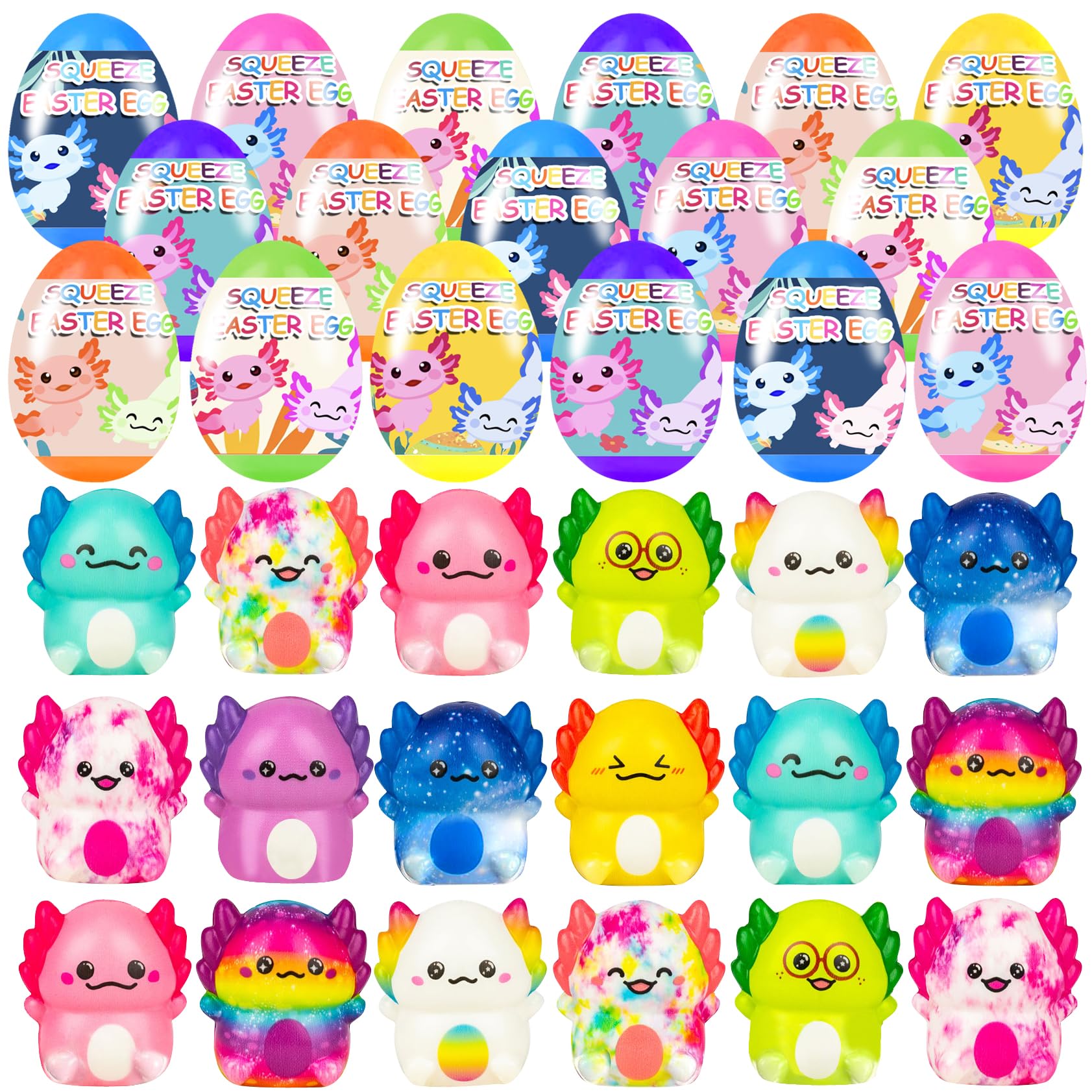 Cherislpy Easter eggs featuring prefilled designs for a lively egg hunt.
