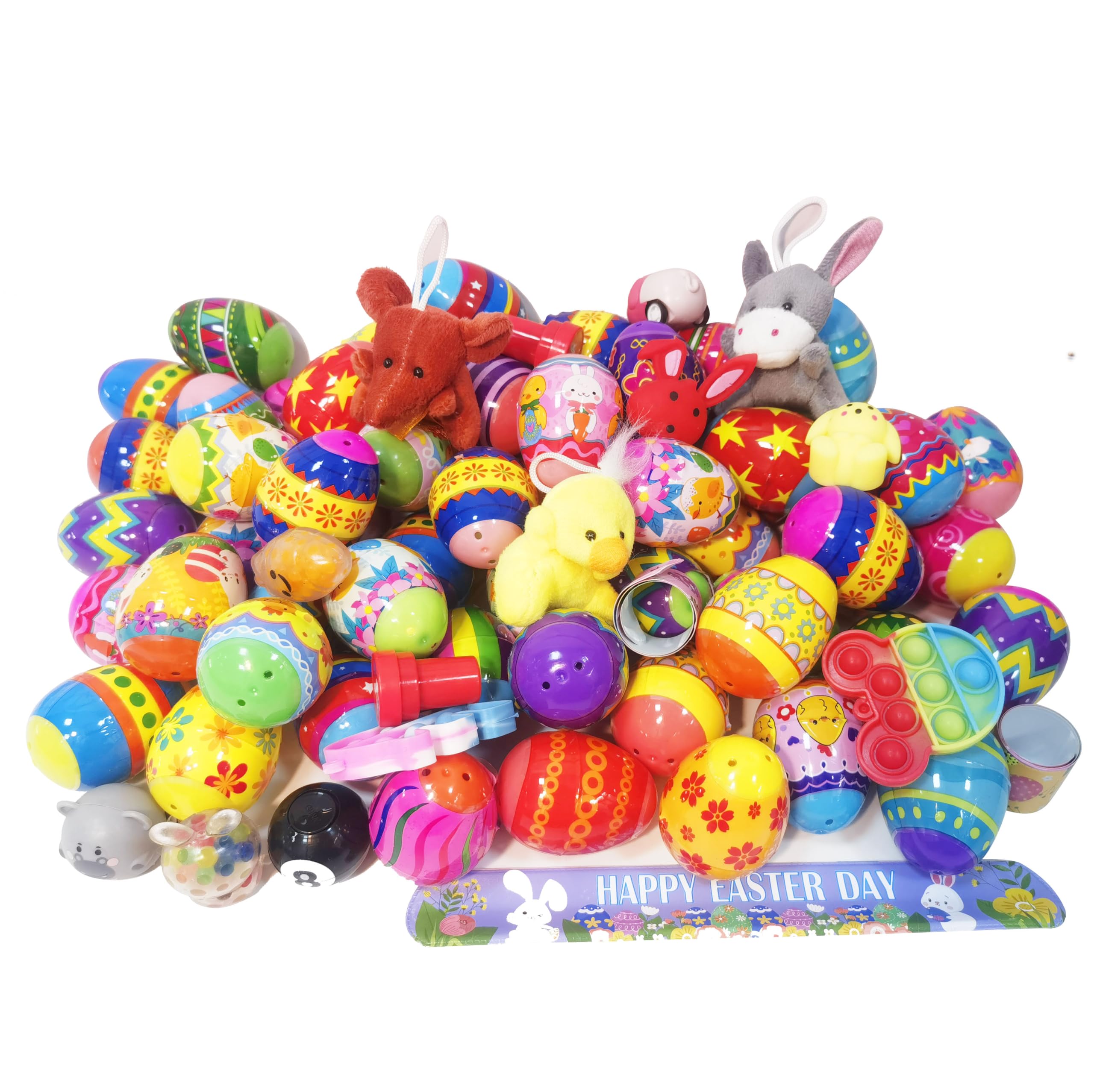 Cherislpy eggs contain squishy toys for squeezable sensory play.