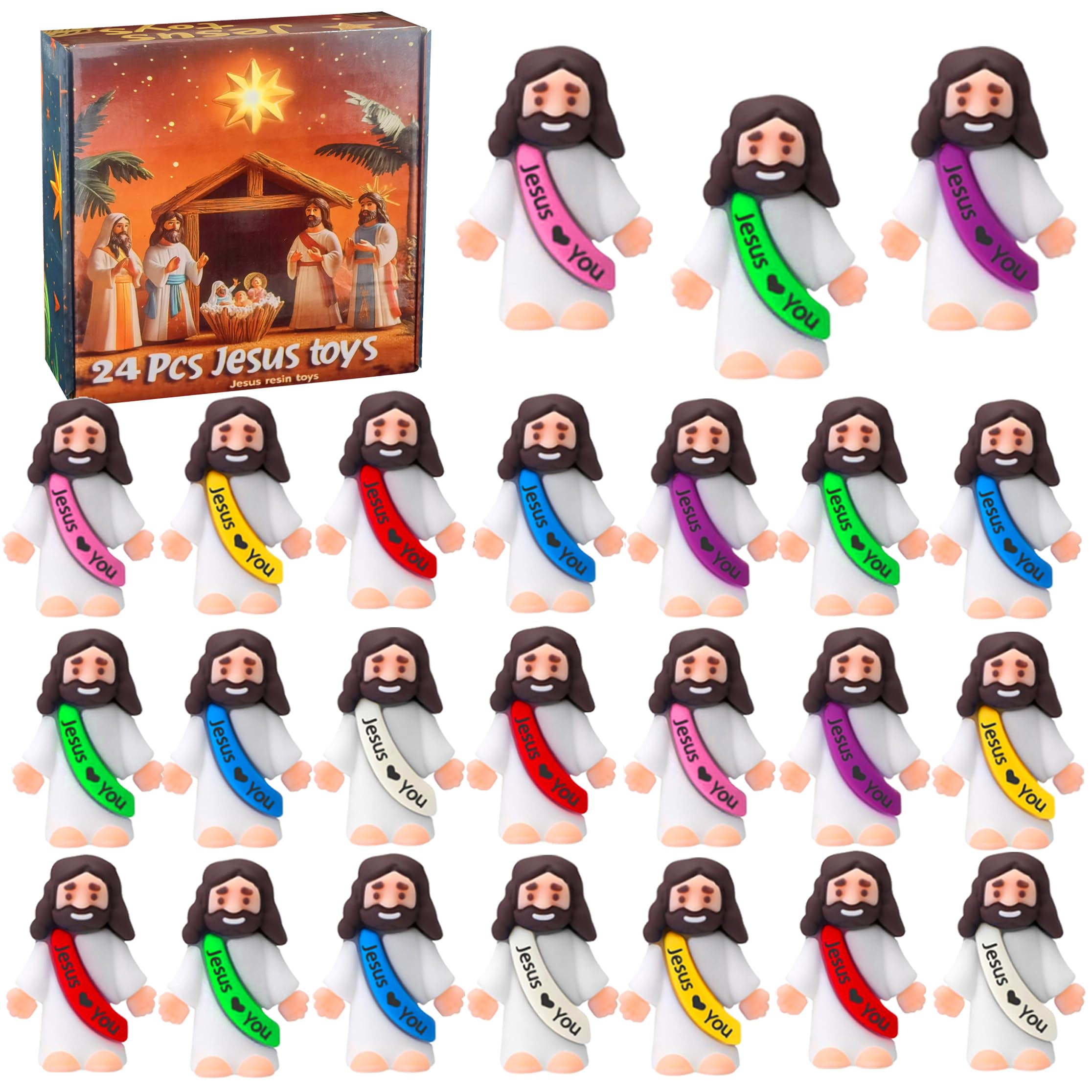 Cherislpy Jesus mini figurine for hiding games and classroom activities
