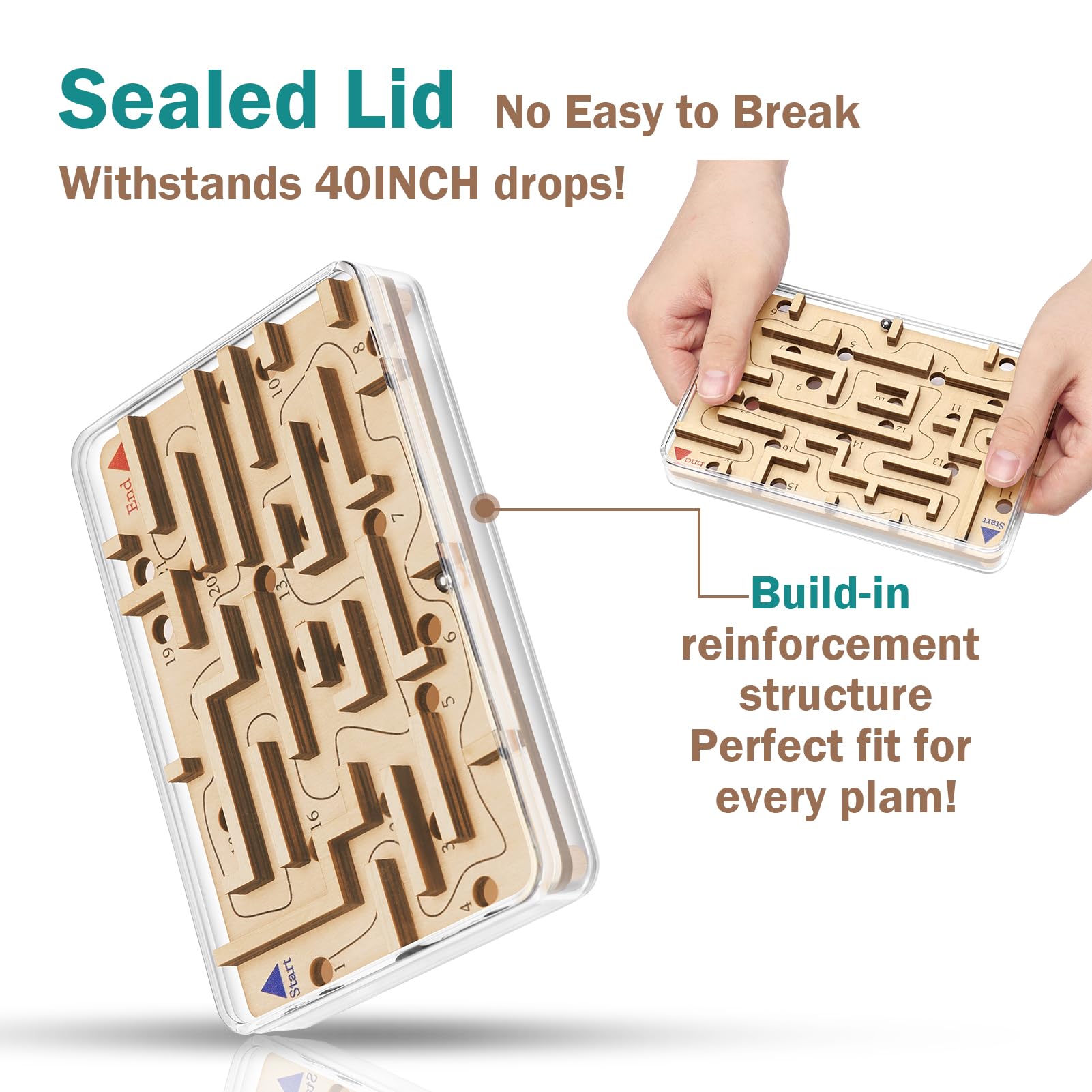 Cherosin handheld brain teaser wood for screen-free concentration.