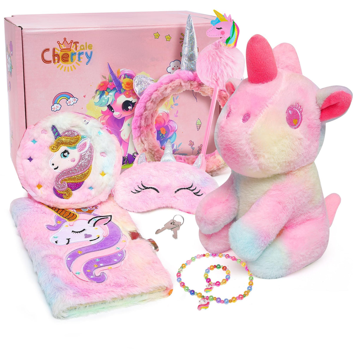 Cherry Tale unicorn gifts box with plush and diary, ideal for imaginative play and birthday surprises