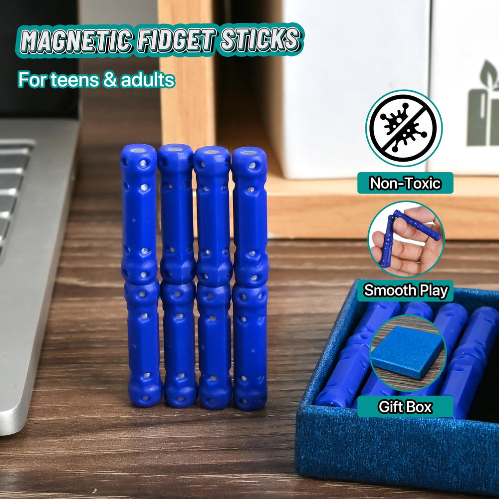 CHESLICR 16-pack fidget sticks: compact desk toy to reduce tension during work.