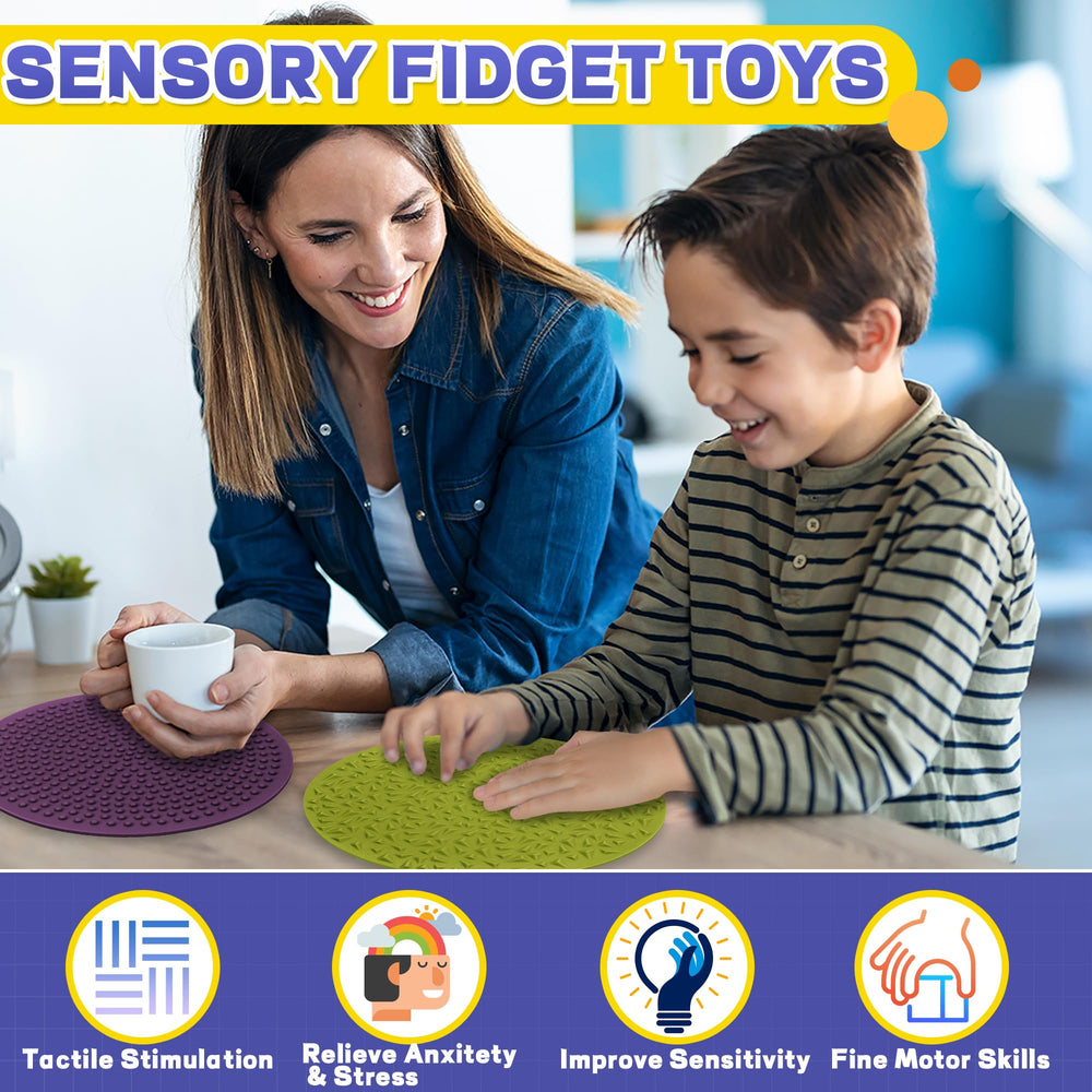 CHESLICR classroom calm-down fidget pad provides quiet, safe tactile stimulation