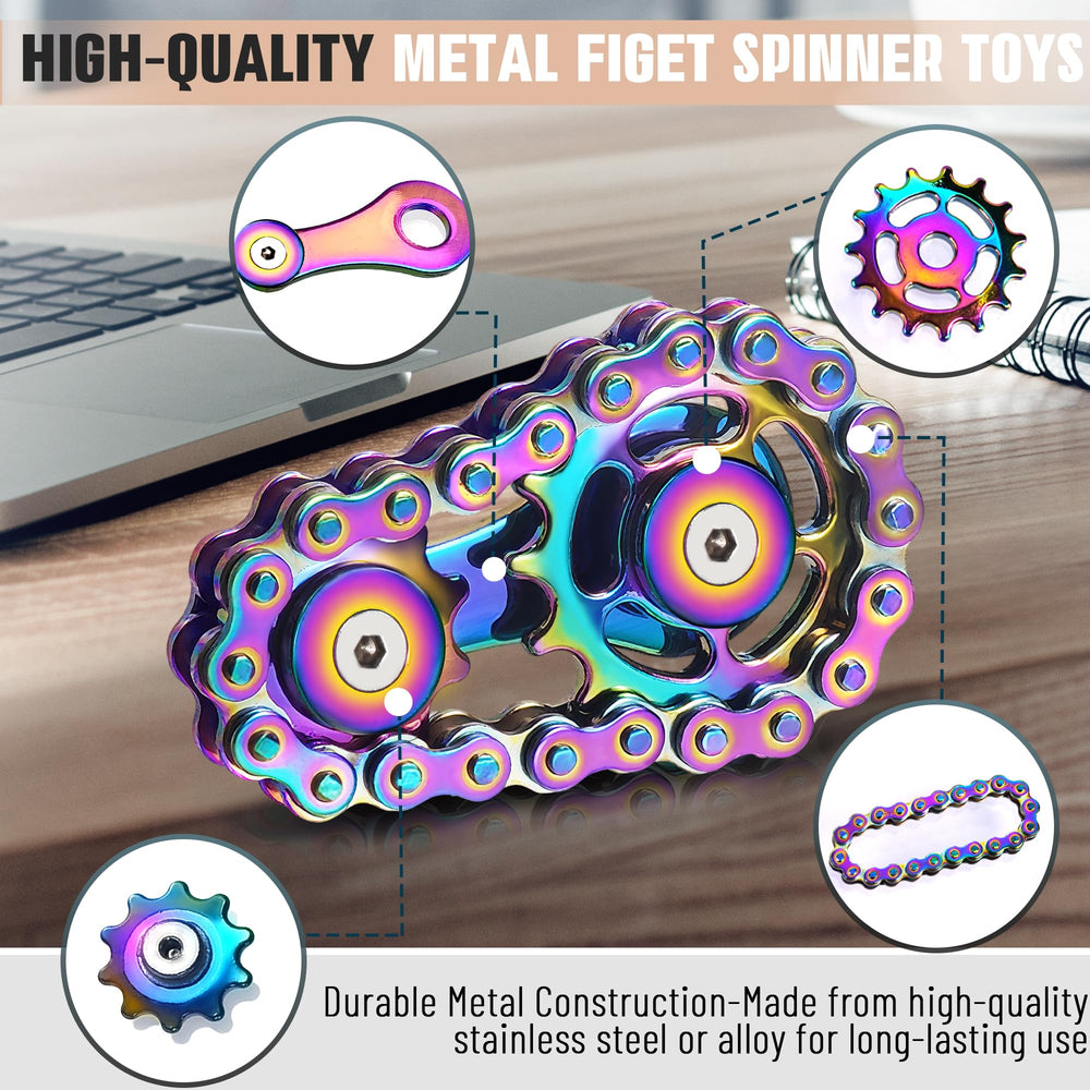 CHESLICR bike chain fidget with rhythmic sound for calming concentration