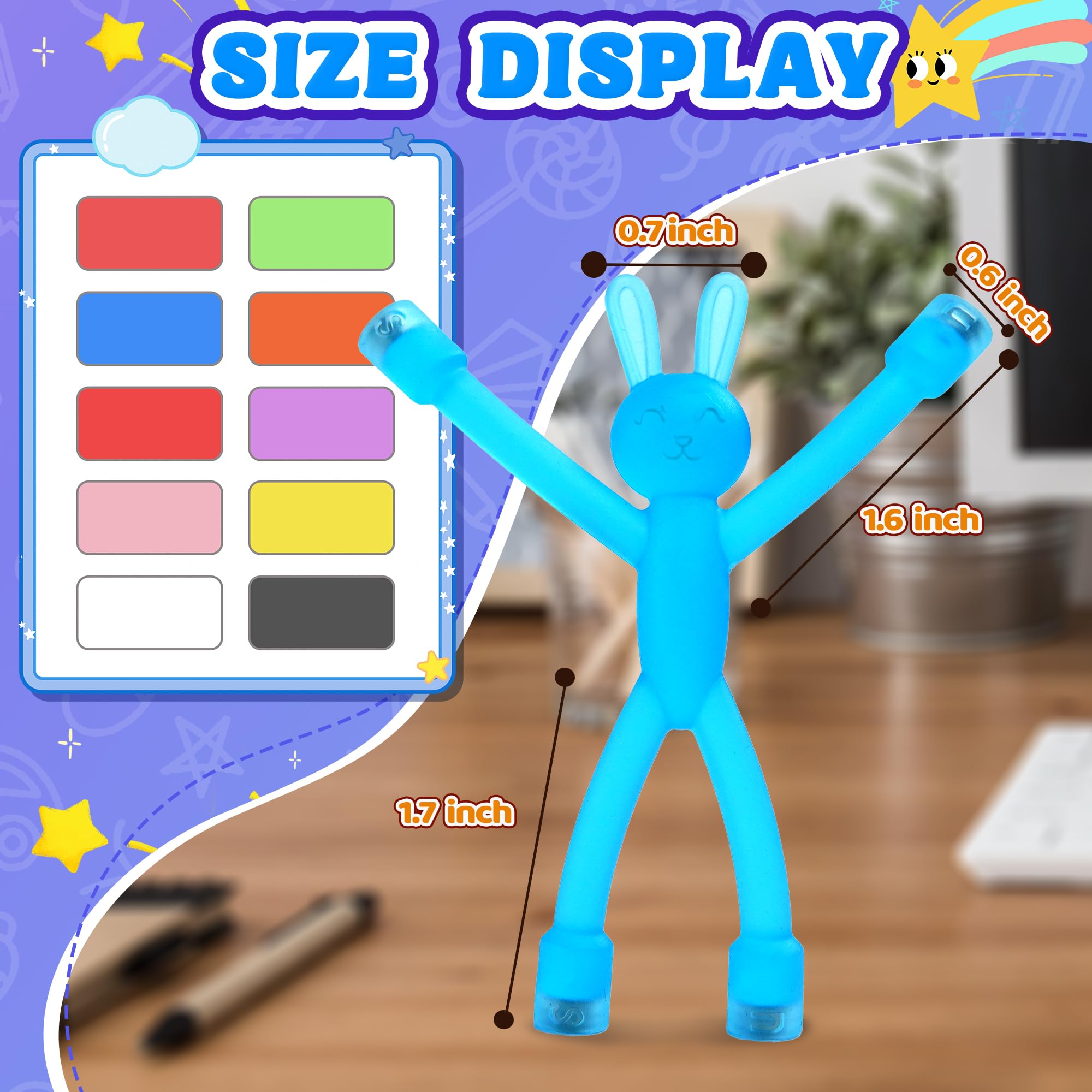 CHESLICR magnetic bunny hands-bend demonstrates flexible fidget play during travel