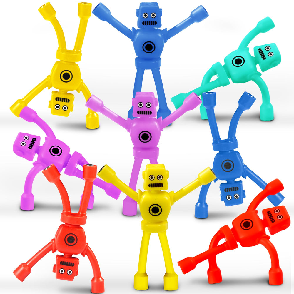 CHESLICR magnetic robot men travel toy red, ideal for car trips and imaginative shapes
