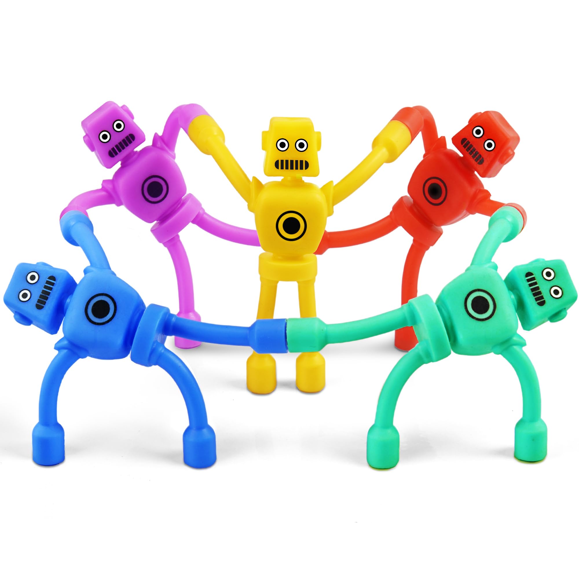 CHESLICR magnetic robot men in red for on-the-go fidget play