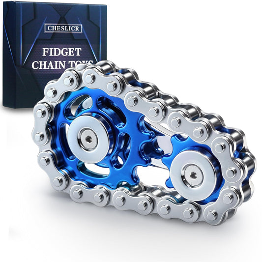 CHESLICR metal fidget bike chain assembly for tactile creativity and focus.