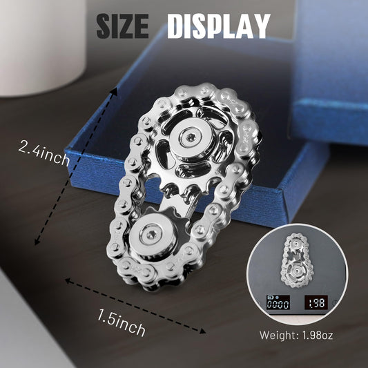 CHESLICR metal fidget bike chain spinner-style for focused fingertips.