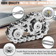CHESLICR metal fidget spinners on desk to support concentration at work