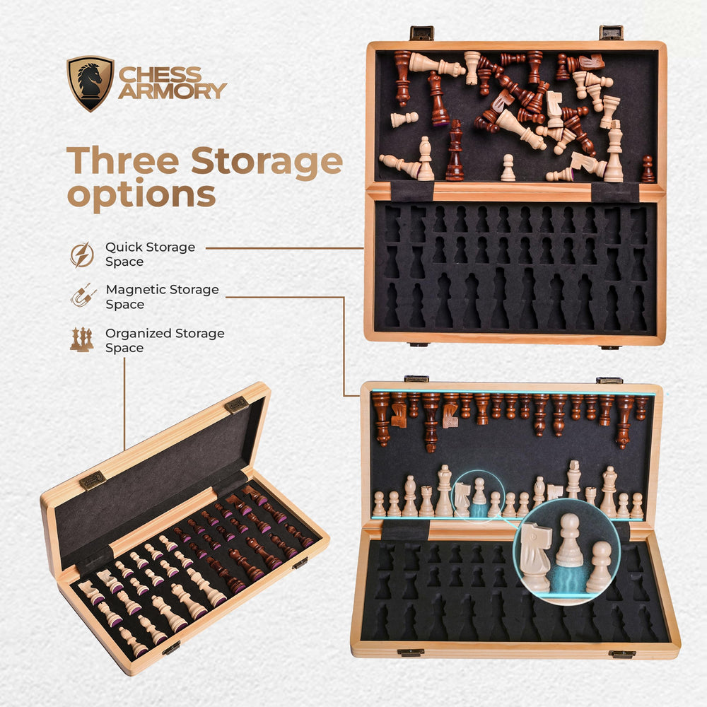 Chess Armory extra queens included for flexible setup and quicker play.
