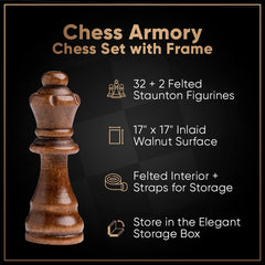Chess Armory handcrafted Staunton pieces with felted bottoms protect surfaces.