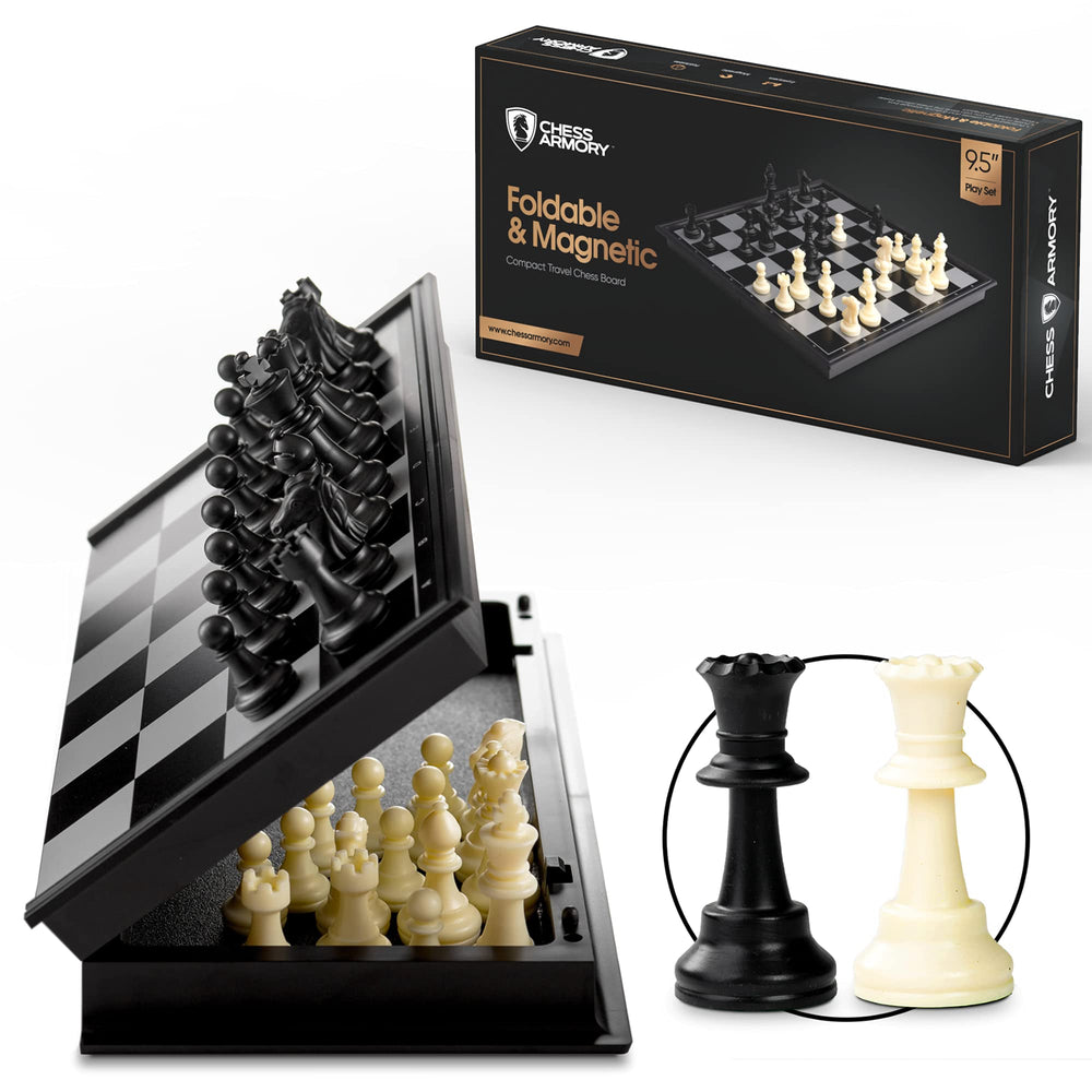 Chess Armory magnetic board folded compact for travel