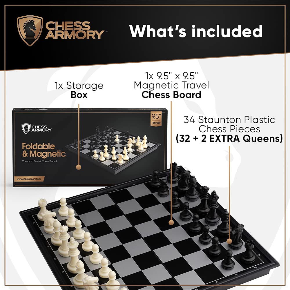 Chess Armory Staunton pieces with felted bottoms protect the board during travel and play