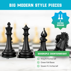 Chess Geeks compact travel box fits the set for on-the-go play
