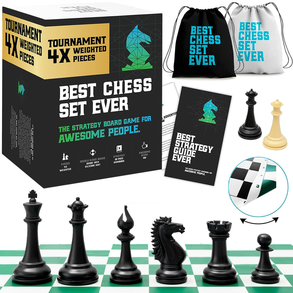 Chess Geeks quadruple-weighted chess pieces offer a confident, tactile playing experience