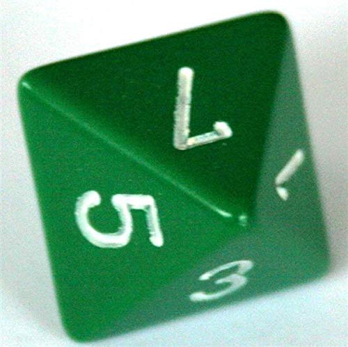 Chessex complete set includes one d20, one d12, two d10s, d8, d6, and d4.