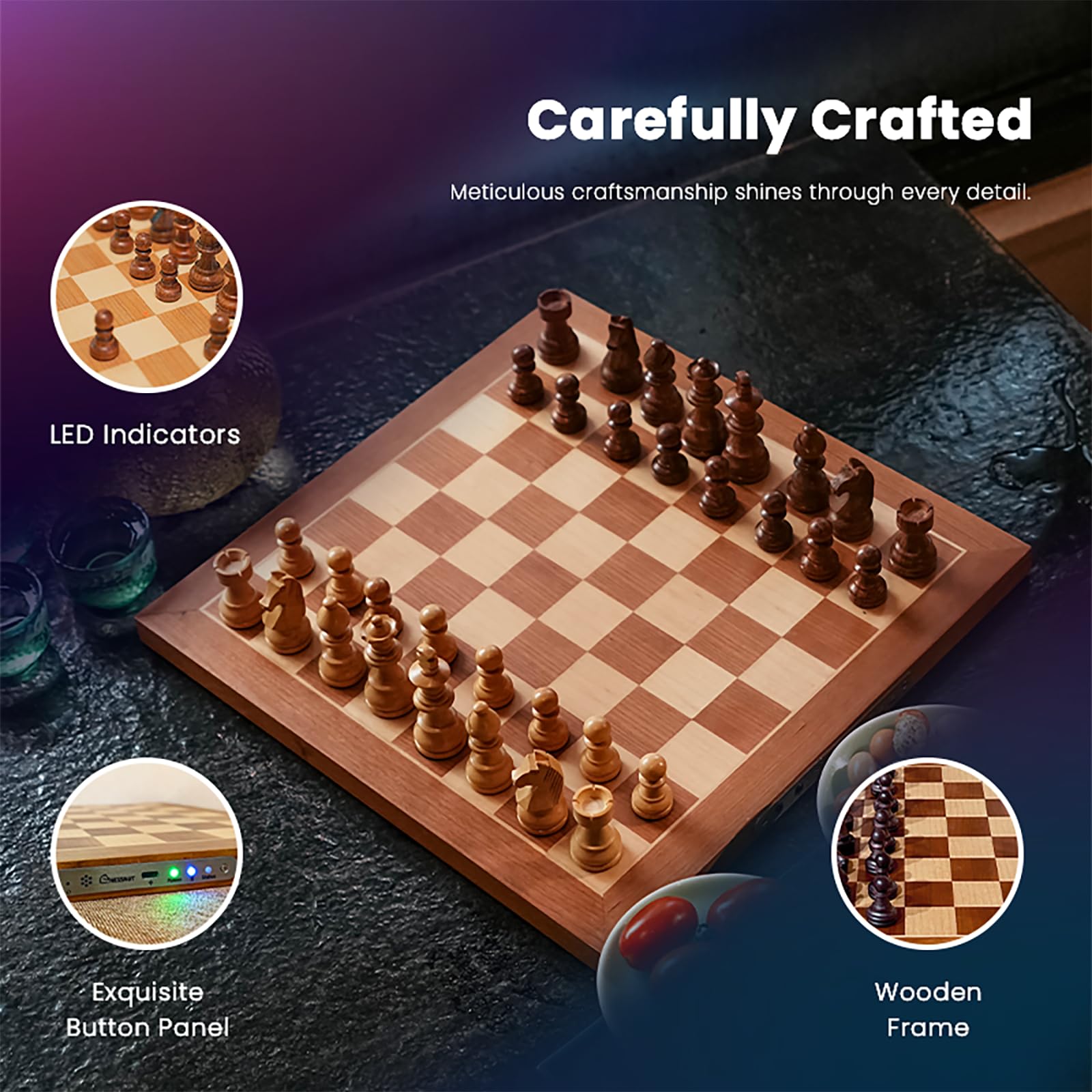 Chessnut Air+ compact size fits desks and travel