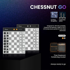 Chessnut Go Ultimate travel case included for secure, organized transport.