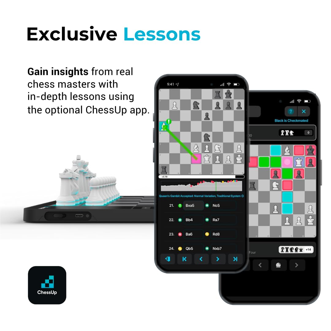 ChessUp 2 enables studying any position for strategy testing.