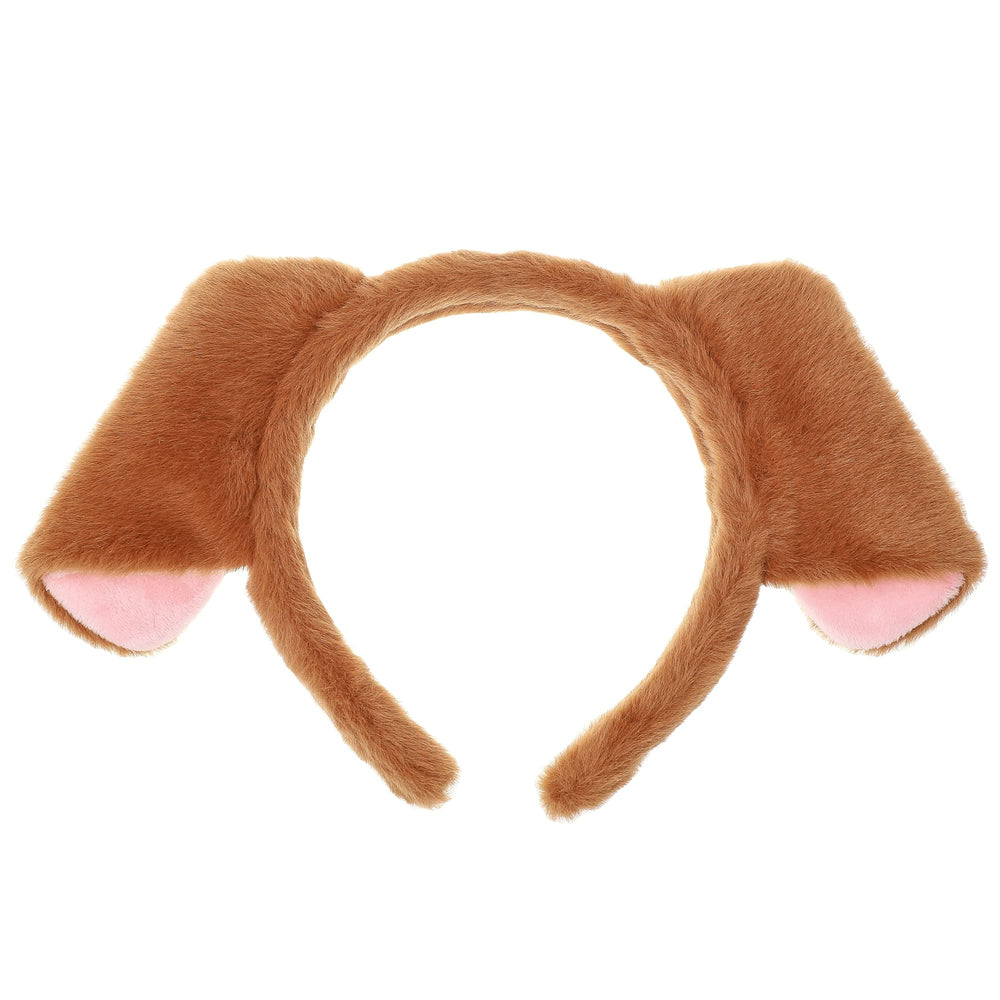 CHEU brown dog ears headband hand-sewn ears demonstrate durability and secure attachment