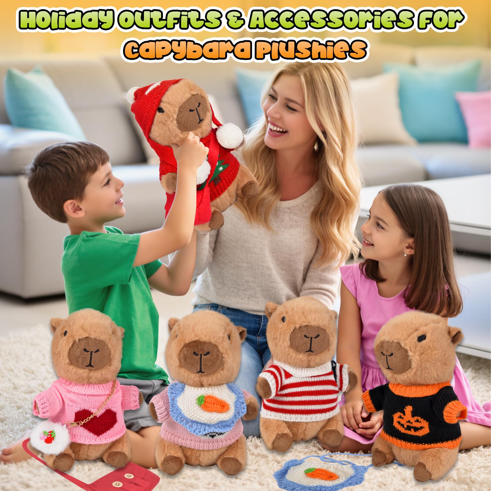 ChezMax capybara plush wearing Valentine sweater sparks imaginative dress-up