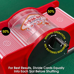 CHH Welcome Las Vegas shuffler top view, compact and portable