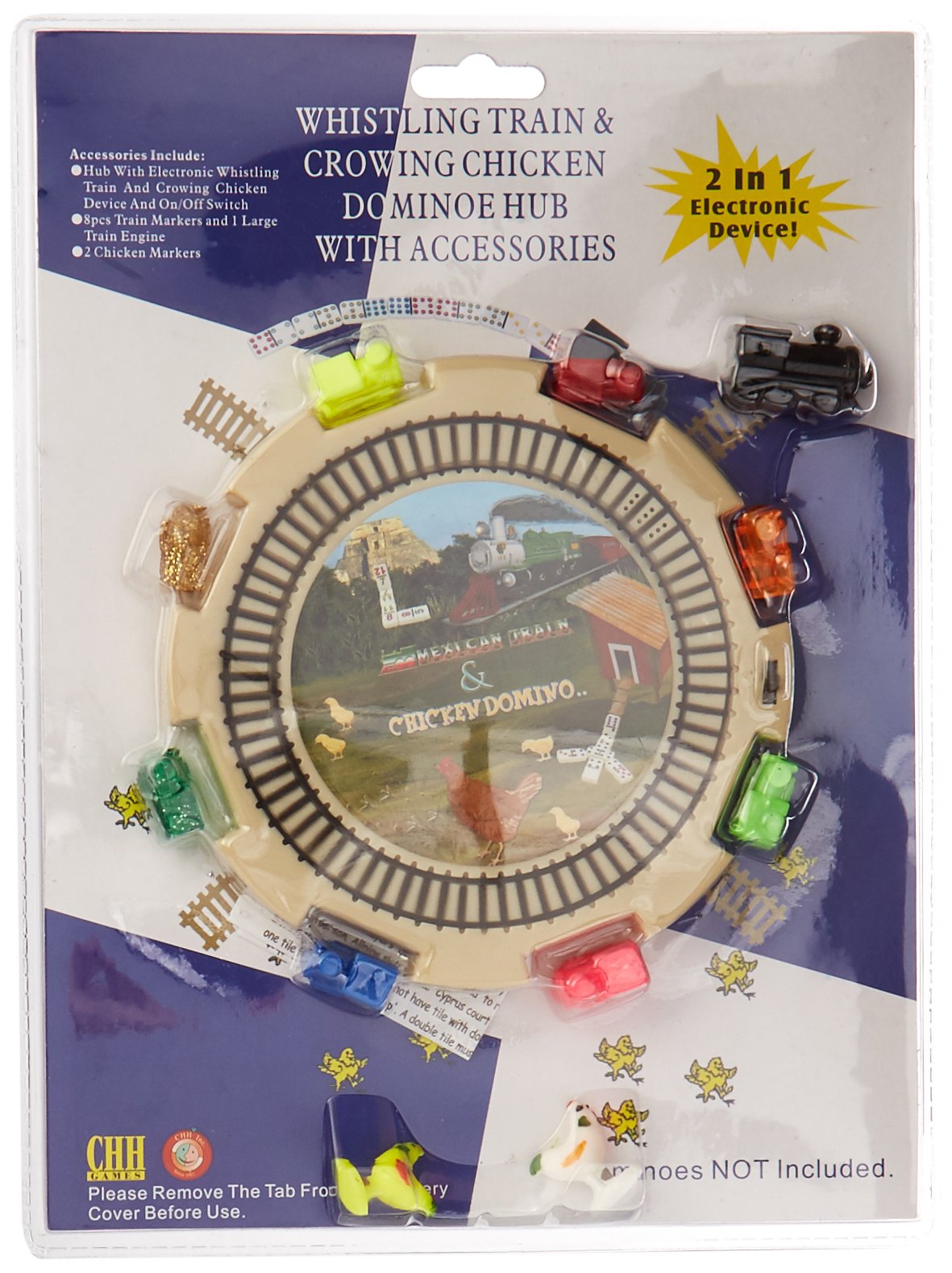 CHH 2 in 1 Domino Hub train engine enhances Mexican Train play.
