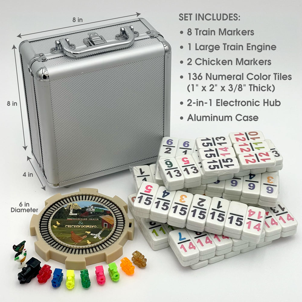 CHH aluminum case protecting domino tiles during transport