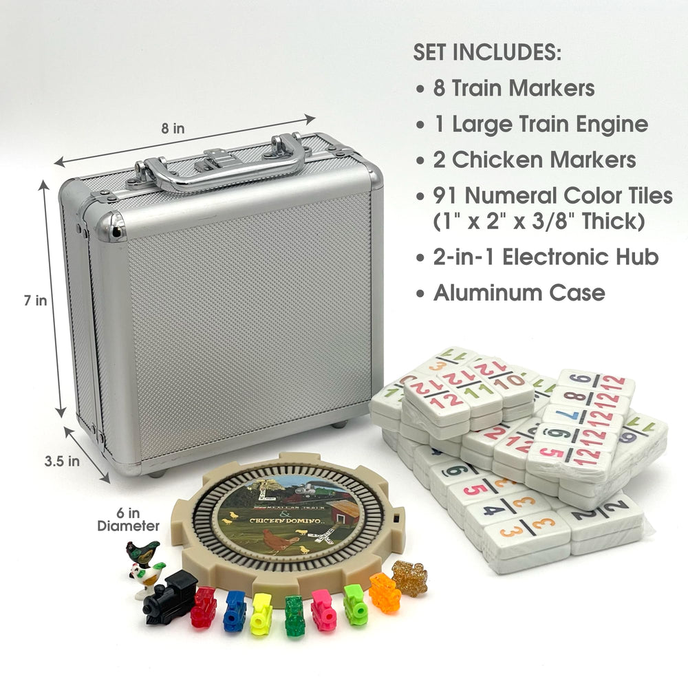 CHH plastic hub keeps domino pieces organized and ready