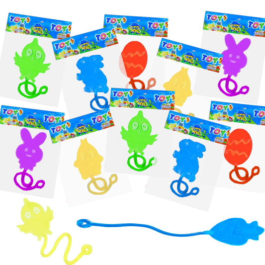CHHOEAV Easter bunny sticky hand in bright colors, perfect for Easter baskets and party prizes.